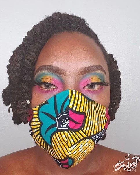 سایه چشم رنگین کمانی و ماسک گلدار